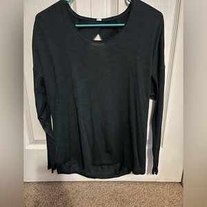 Lululemon Modal-Blend Open-Back Long Sleeve Shirt sz 6..green but looks black